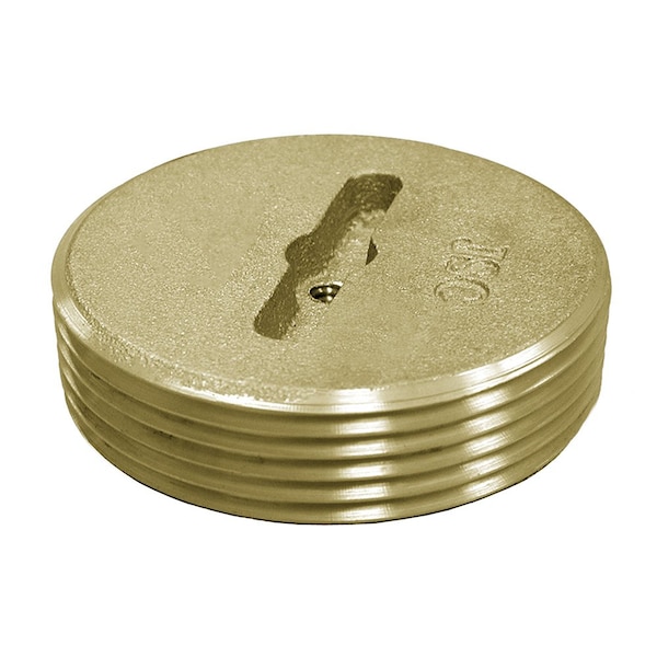 2-1/2in. Slotted Brass Plug with 1/4in. Tap